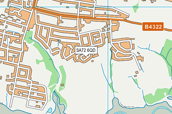 SA72 6QD map - OS VectorMap District (Ordnance Survey)