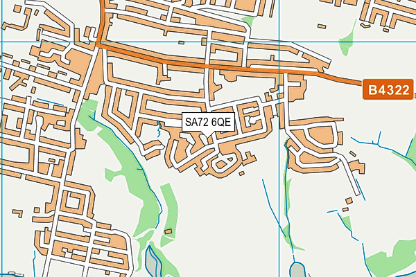 SA72 6QE map - OS VectorMap District (Ordnance Survey)