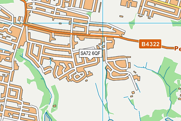 SA72 6QF map - OS VectorMap District (Ordnance Survey)