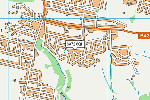 SA72 6QH map - OS VectorMap District (Ordnance Survey)