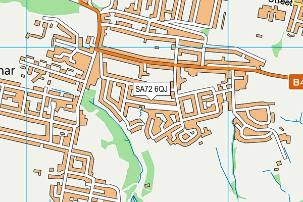 SA72 6QJ map - OS VectorMap District (Ordnance Survey)