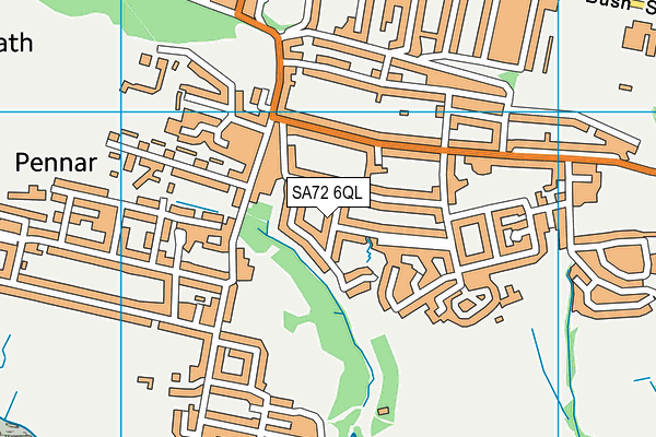 SA72 6QL map - OS VectorMap District (Ordnance Survey)