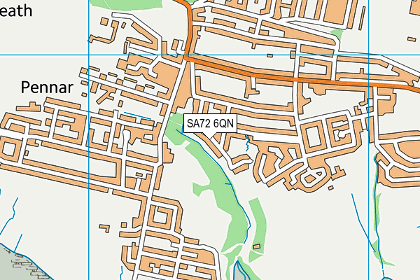 SA72 6QN map - OS VectorMap District (Ordnance Survey)
