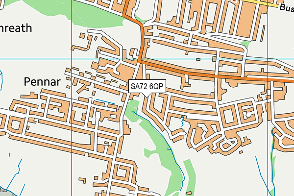 SA72 6QP map - OS VectorMap District (Ordnance Survey)