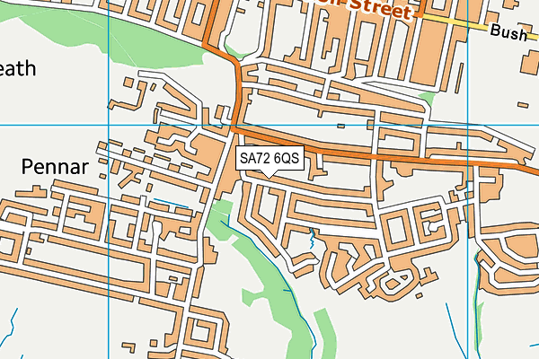 SA72 6QS map - OS VectorMap District (Ordnance Survey)