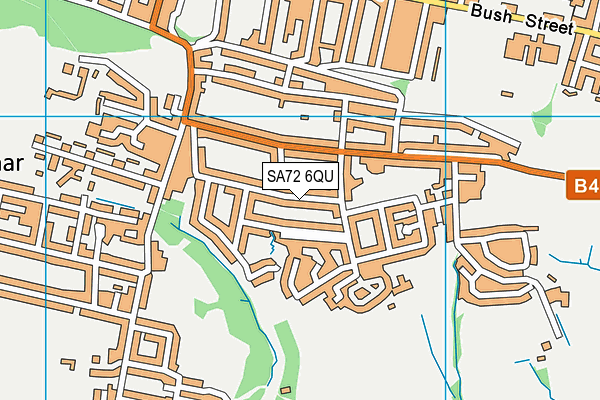 SA72 6QU map - OS VectorMap District (Ordnance Survey)