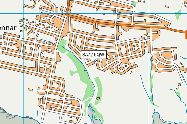 SA72 6QW map - OS VectorMap District (Ordnance Survey)