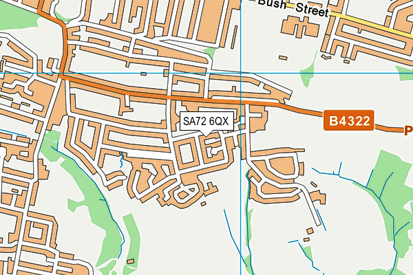 SA72 6QX map - OS VectorMap District (Ordnance Survey)