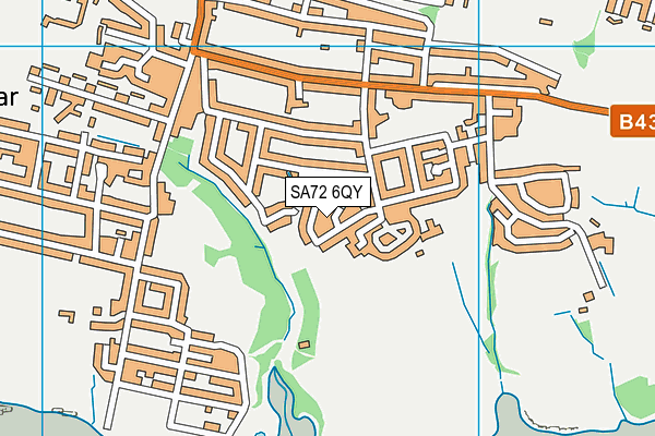 SA72 6QY map - OS VectorMap District (Ordnance Survey)