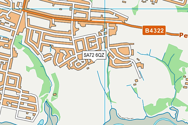 SA72 6QZ map - OS VectorMap District (Ordnance Survey)