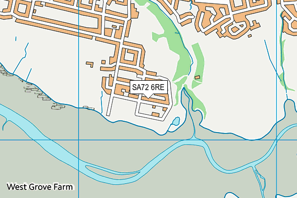 SA72 6RE map - OS VectorMap District (Ordnance Survey)