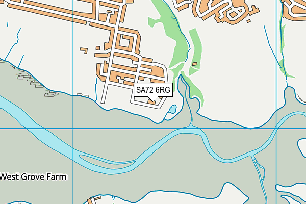 SA72 6RG map - OS VectorMap District (Ordnance Survey)