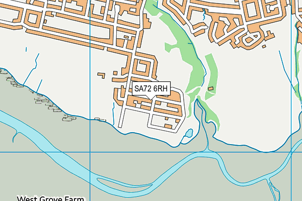 SA72 6RH map - OS VectorMap District (Ordnance Survey)