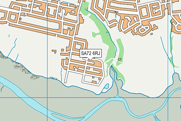 SA72 6RJ map - OS VectorMap District (Ordnance Survey)