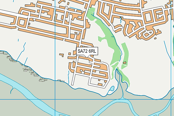 SA72 6RL map - OS VectorMap District (Ordnance Survey)