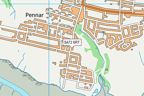 SA72 6RT map - OS VectorMap District (Ordnance Survey)