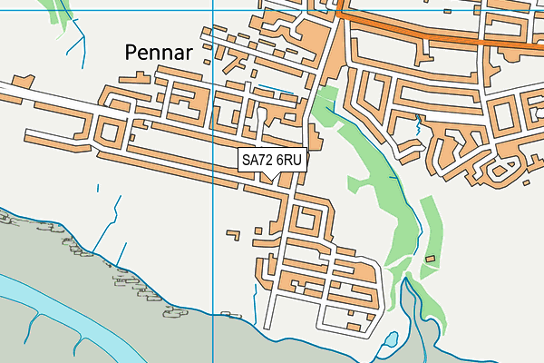 SA72 6RU map - OS VectorMap District (Ordnance Survey)