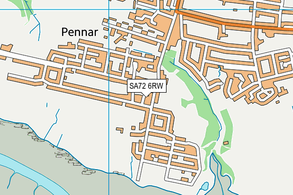 SA72 6RW map - OS VectorMap District (Ordnance Survey)