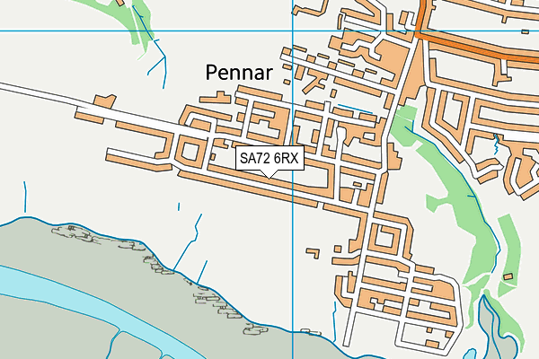 SA72 6RX map - OS VectorMap District (Ordnance Survey)