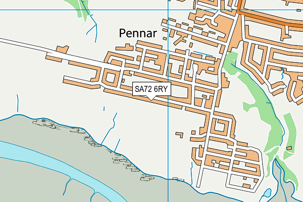 SA72 6RY map - OS VectorMap District (Ordnance Survey)