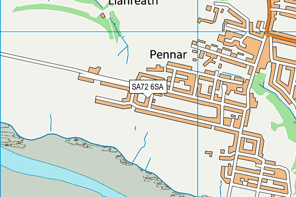 SA72 6SA map - OS VectorMap District (Ordnance Survey)