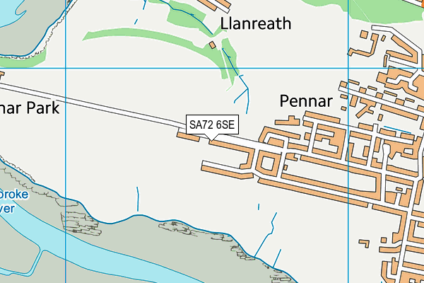 SA72 6SE map - OS VectorMap District (Ordnance Survey)
