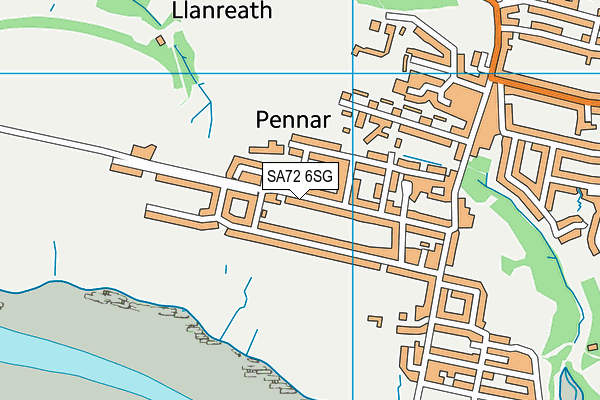SA72 6SG map - OS VectorMap District (Ordnance Survey)