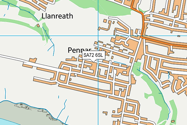 SA72 6SL map - OS VectorMap District (Ordnance Survey)