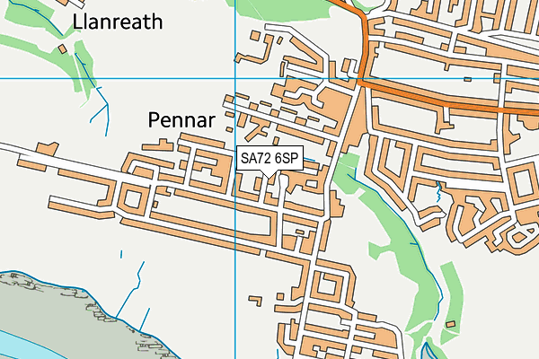 SA72 6SP map - OS VectorMap District (Ordnance Survey)