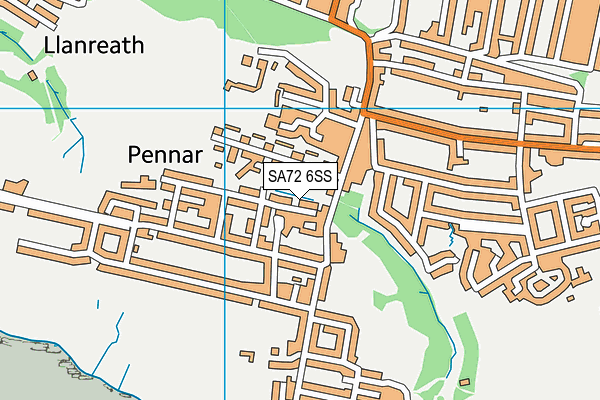 SA72 6SS map - OS VectorMap District (Ordnance Survey)