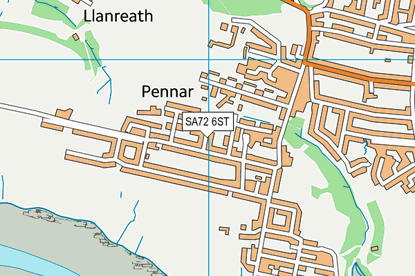SA72 6ST map - OS VectorMap District (Ordnance Survey)