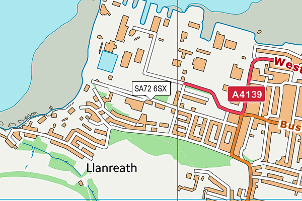 SA72 6SX map - OS VectorMap District (Ordnance Survey)