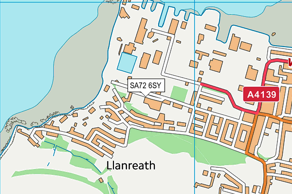 SA72 6SY map - OS VectorMap District (Ordnance Survey)