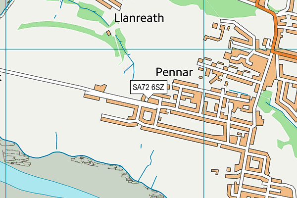 SA72 6SZ map - OS VectorMap District (Ordnance Survey)