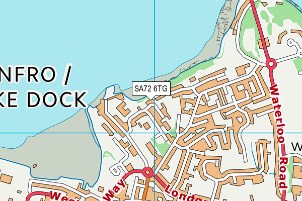 SA72 6TG map - OS VectorMap District (Ordnance Survey)