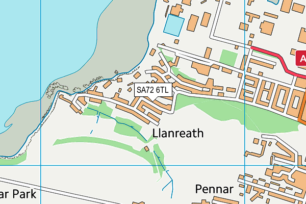 SA72 6TL map - OS VectorMap District (Ordnance Survey)