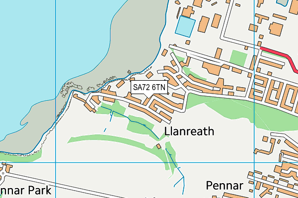 SA72 6TN map - OS VectorMap District (Ordnance Survey)