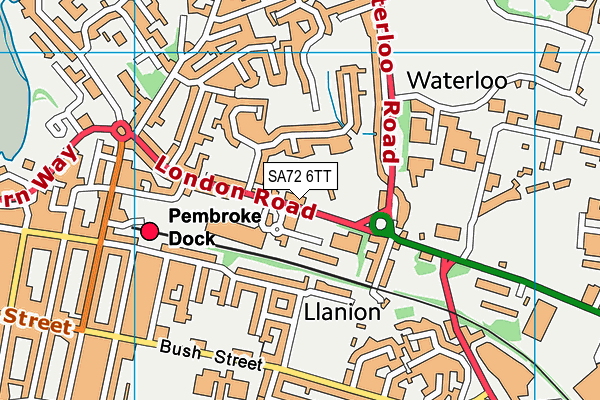 SA72 6TT map - OS VectorMap District (Ordnance Survey)