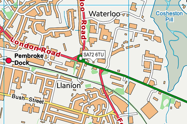 SA72 6TU map - OS VectorMap District (Ordnance Survey)