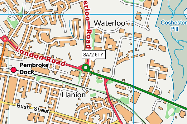 SA72 6TY map - OS VectorMap District (Ordnance Survey)