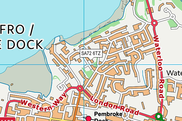 SA72 6TZ map - OS VectorMap District (Ordnance Survey)