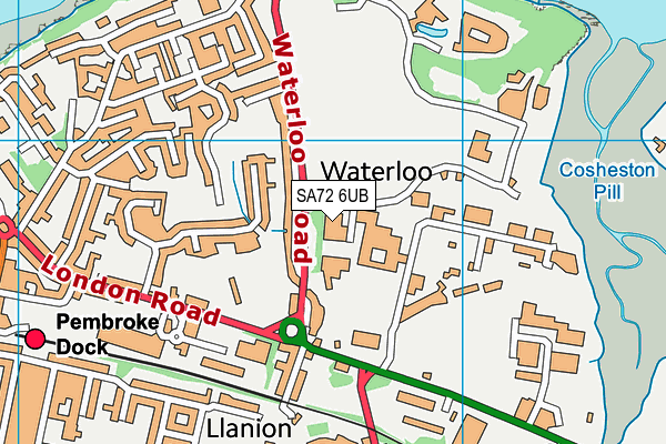 SA72 6UB map - OS VectorMap District (Ordnance Survey)