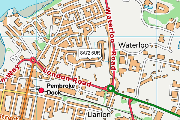 SA72 6UR map - OS VectorMap District (Ordnance Survey)