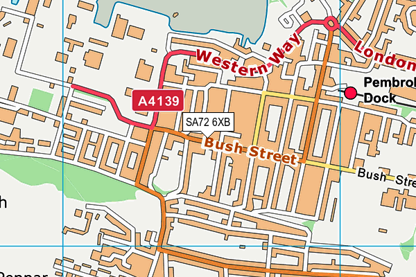 SA72 6XB map - OS VectorMap District (Ordnance Survey)