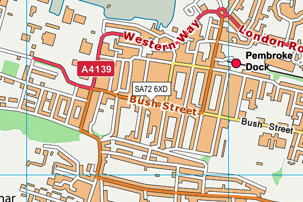 SA72 6XD map - OS VectorMap District (Ordnance Survey)