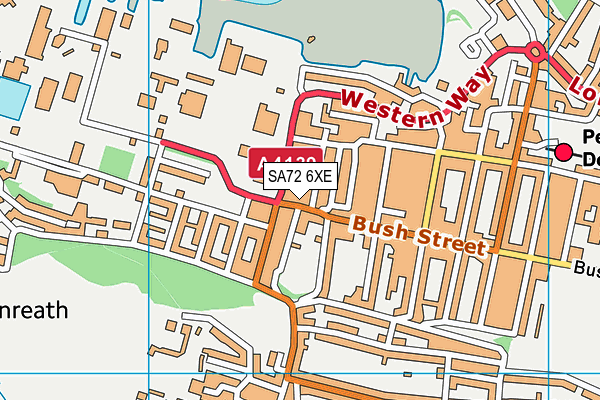 SA72 6XE map - OS VectorMap District (Ordnance Survey)