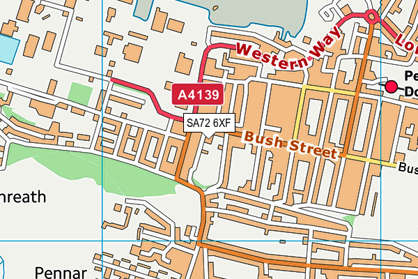 SA72 6XF map - OS VectorMap District (Ordnance Survey)