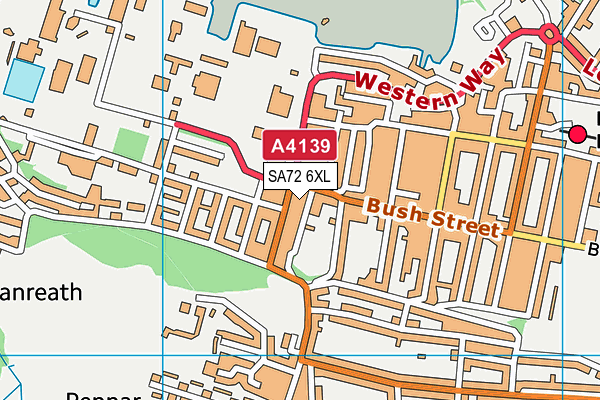 SA72 6XL map - OS VectorMap District (Ordnance Survey)