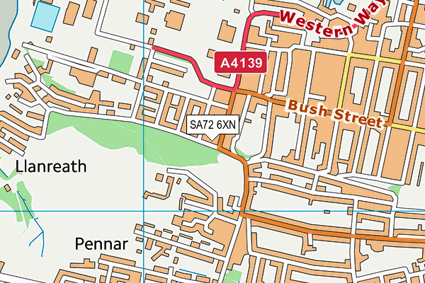 SA72 6XN map - OS VectorMap District (Ordnance Survey)