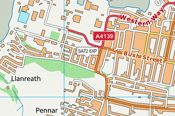 SA72 6XP map - OS VectorMap District (Ordnance Survey)